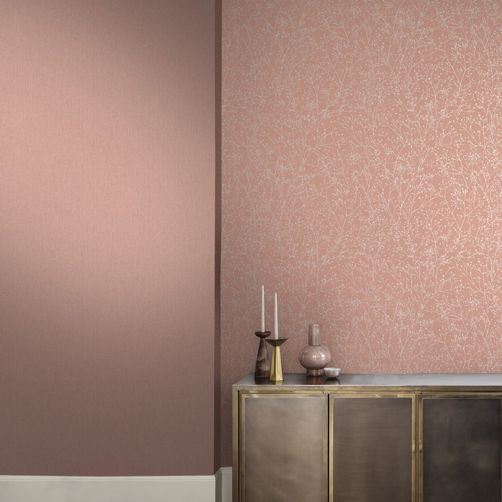 Tisbury Plain Wallpaper 120374 by Clarissa Hulse in Shell Pink